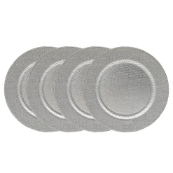 Silver Bling Charger Plate, Set of 4