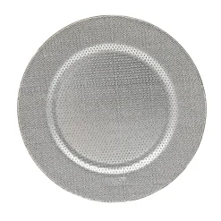 Silver Bling Charger Plate, Set of 4