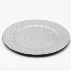 Silver Bling Charger Plate, Set of 4