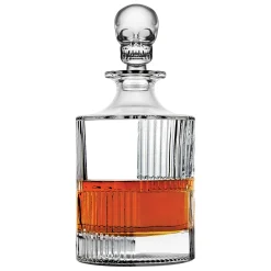 Skull 3 Piece Round Whiskey Decanter Set