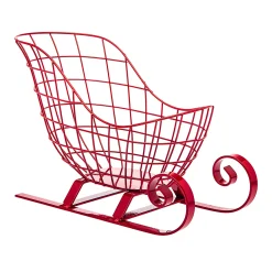 Sleigh Red Wire Basket