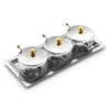 Sphere Stainless & Gold 7 Piece Appetizer Server