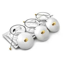 Sphere Stainless & Gold 7 Piece Appetizer Server