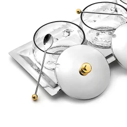 Sphere Stainless & Gold 7 Piece Appetizer Server