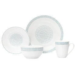 Staccata Porcelain 16 Piece Dinnerware Set, Service For 4
