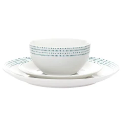 Staccata Porcelain 16 Piece Dinnerware Set, Service For 4