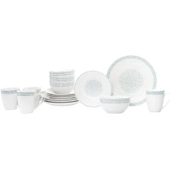 Staccata Porcelain 16 Piece Dinnerware Set, Service For 4