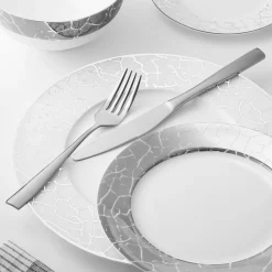 Summit New Bone China 16 Piece Dinnerware Set, Service for 4