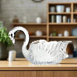 Swan Crystal Serving Bowl