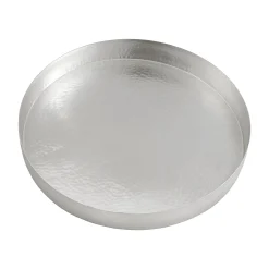 Temari Hammered Silver Round Serving Tray
