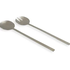 Temari Hammered Silver Salad Server Set