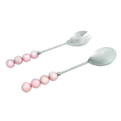 Temari Light Pink Salad Server Set
