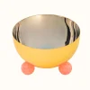 Temari Pink & Gold Footed Nut Bowl