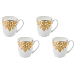 20th Century Baroque Bone China Mug Set