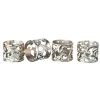 20th Century Silver Baroque Napkin Ring Set