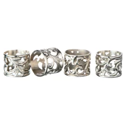 20th Century Silver Baroque Napkin Ring Set