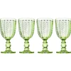 Twill Green Goblet, Set of 4