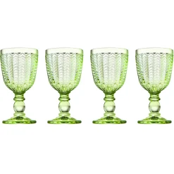 Twill Green White Wine, Set of 4