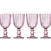 Twill Pink Goblet, Set of 4
