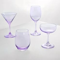 Veneto Amethyst Champagne Coupe, Set of 4