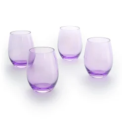 Veneto Amethyst Stemless Wine Glass, Set of 4