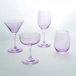 Veneto Amethyst Stemless Wine Glass, Set of 4