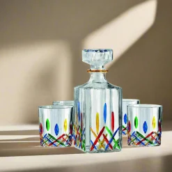 Venice 5 Piece Whiskey Decanter Set