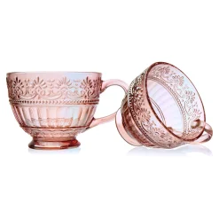 Villa Pink Luster Coffee Mug, Set of 2
