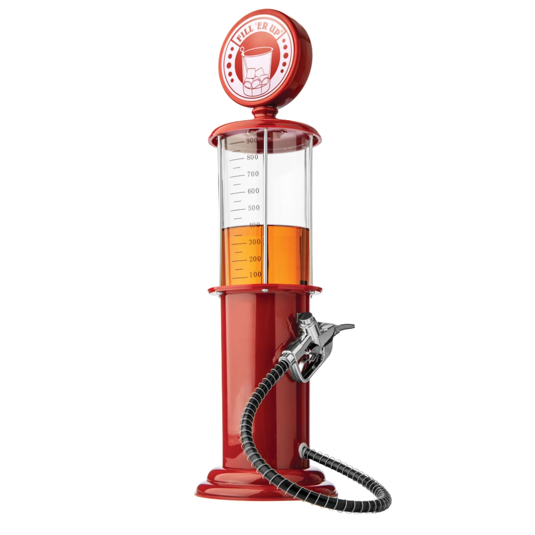 Vintage Red Gas Pump Beverage Dispenser