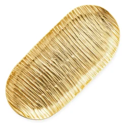 Wadi Gold Textured Oval Tray
