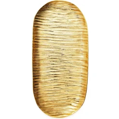 Wadi Gold Textured Oval Tray