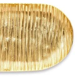 Wadi Gold Textured Oval Tray