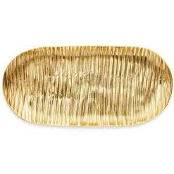 Wadi Gold Textured Oval Tray