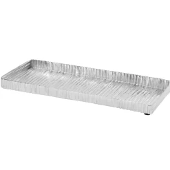 Wadi Silver Textured Rectangle Tray