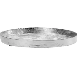 Wadi Silver Textured Round Tray