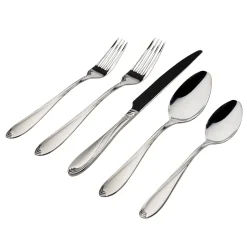 Wave Sandblasted 18/0 Stainless Steel 20 Piece Flatware Set, Service For 4