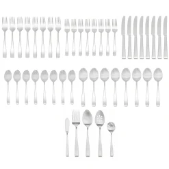 Wayland Matte 18/10 Stainless Steel 45 Piece Flatware Set, Service For 8