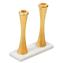 White Marble Tapered Candlestick
