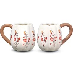 White Pumpkin Coffee Mug, Set of 2
