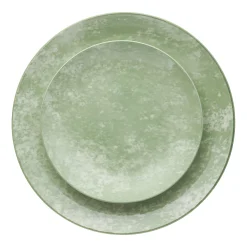 Wingate Lime Porcelain 12 Piece Dinnerware Set, Service For 4