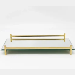 Wire Mirrored Serving Tray