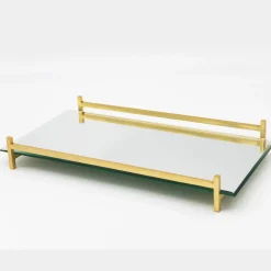 Wire Mirrored Serving Tray