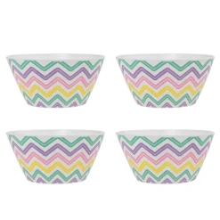 Zig Zag Melamine Cereal Bowl, Set of 4