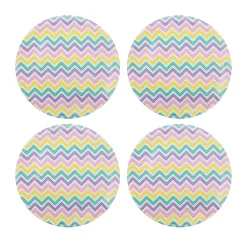 Zig Zag Melamine Salad Plate, Set of 4