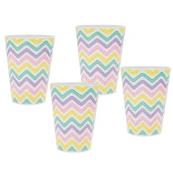 Zig Zag Melamine Tumbler, Set of 4